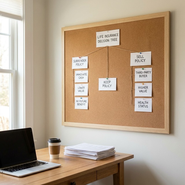 when to surrender vs sell life insurance Colorado - decision tree